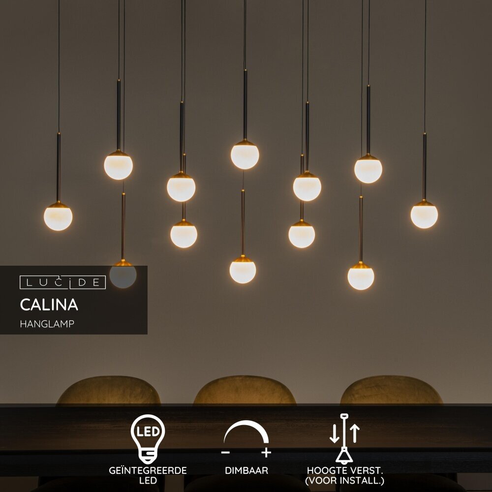 Lucide CALINA - Hanglamp - LED Dimb. - 12x7,7W 2700K - Zwart | Premium Lucide CALINA - Hanglamp - LED Dimb. - 12x7,7W 2700K - Zwart | Premium