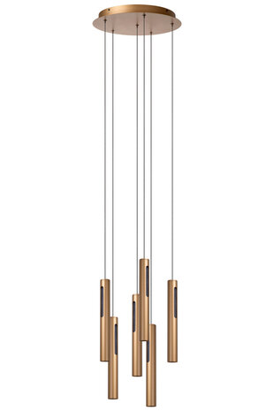 Lucide GRIFFITH - Hanglamp - Ø 38 cm - LED Dimb. - CCT - 6x6W 2700K/4000K - Brons | Premium Lucide GRIFFITH - Hanglamp - Ø 38 cm - LED Dimb. - CCT - 6x6W 2700K/4000K - Brons | Premium
