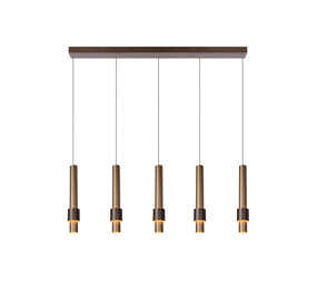 Lucide MARGARY - Hanglamp - LED Dimb. - 5x4,2W 2700K - Koffie Lucide MARGARY - Hanglamp - LED Dimb. - 5x4,2W 2700K - Koffie
