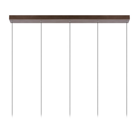 Lucide MARGARY - Hanglamp - LED Dimb. - 5x4,2W 2700K - Koffie