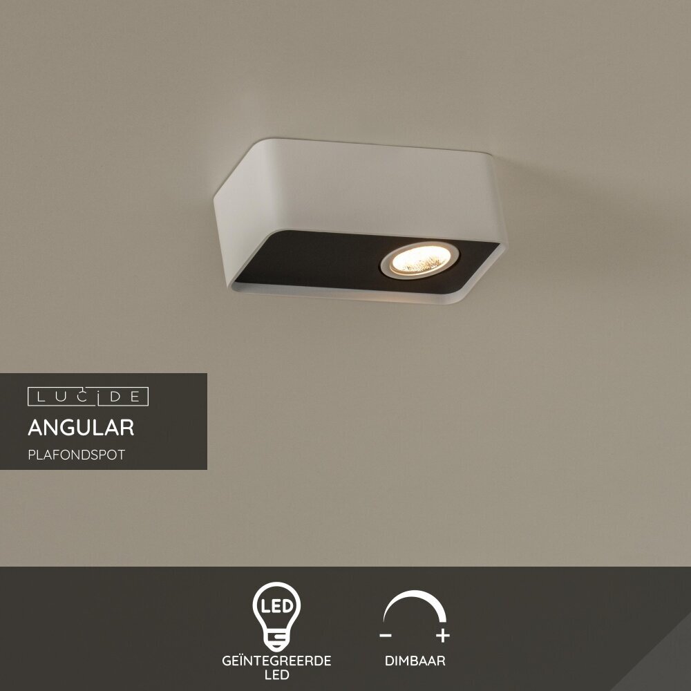 Lucide ANGULAR - Plafondspot - LED Dimb. - 1x6W 2700K - Wit | Premium Lucide ANGULAR - Plafondspot - LED Dimb. - 1x6W 2700K - Wit | Premium