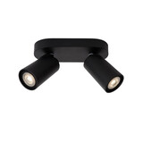 Lucide XYRUS - Plafondspot - LED Dim to warm - GU10 - 2x5W 2200K/3000K - Zwart