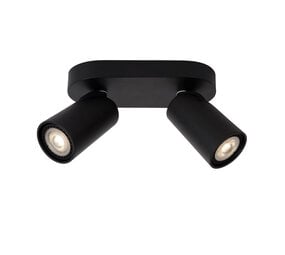 Lucide XYRUS - Plafondspot - LED Dim to warm - GU10 - 2x5W 2200K/3000K - Zwart