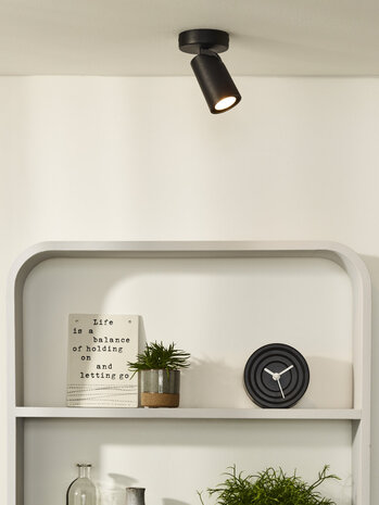 Lucide XYRUS - Plafondspot - Ø 9 cm - LED Dim to warm - GU10 - 1x5W 2200K/3000K - Zwart Lucide XYRUS - Plafondspot - Ø 9 cm - LED Dim to warm - GU10 - 1x5W 2200K/3000K - Zwart