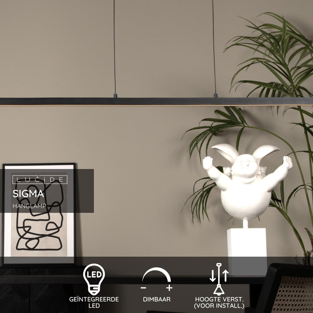 Lucide SIGMA - Hanglamp - LED Dimb. - 1x36W 2700K - Zwart Lucide SIGMA - Hanglamp - LED Dimb. - 1x36W 2700K - Zwart