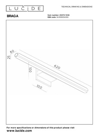 Lucide BRAGA - Wandlamp Binnen/Buiten - LED - 1x10W 2700K - IP54 - Koffie | Premium Lucide BRAGA - Wandlamp Binnen/Buiten - LED - 1x10W 2700K - IP54 - Koffie | Premium