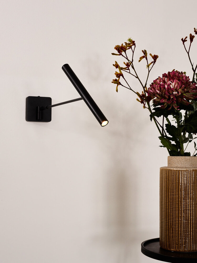 Lucide WYGO - Wandlamp - LED Dimb. - 1x5W 2700K - Zwart Lucide WYGO - Wandlamp - LED Dimb. - 1x5W 2700K - Zwart