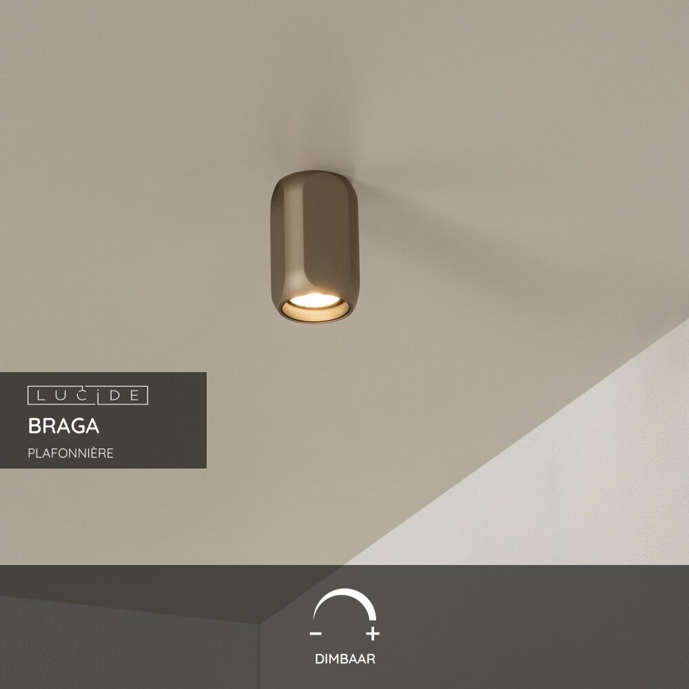 Lucide BRAGA - Plafonnière - 1xGU10 - Koffie | Premium Lucide BRAGA - Plafonnière - 1xGU10 - Koffie | Premium