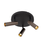 Lucide GRADO - Plafondspot - Ø 25 cm - 3xGU10 (MR11) - Grijs ijzer
