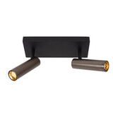 Lucide GRADO - Plafondspot - 2xGU10 (MR11) - Grijs ijzer Lucide GRADO - Plafondspot - 2xGU10 (MR11) - Grijs ijzer