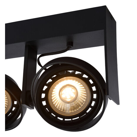 Lucide GRIFFON - Plafondspot - LED Dim to warm - GU10 (ES111) - 2x12W 2200K/3000K - Zwart Lucide GRIFFON - Plafondspot - LED Dim to warm - GU10 (ES111) - 2x12W 2200K/3000K - Zwart