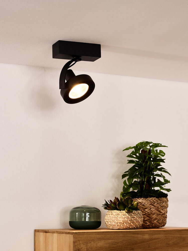 Lucide DORIAN - Plafondspot - Ø 11,7 cm - LED Dim to warm - GU10 (ES111) - 1x12W 2200K/3000K - Zwart Lucide DORIAN - Plafondspot - Ø 11,7 cm - LED Dim to warm - GU10 (ES111) - 1x12W 2200K/3000K - Zwart