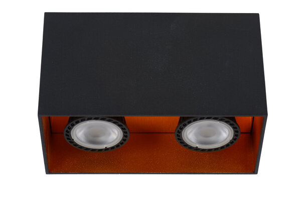 Lucide BIDO - Plafondspot - 2xGU10 - Zwart