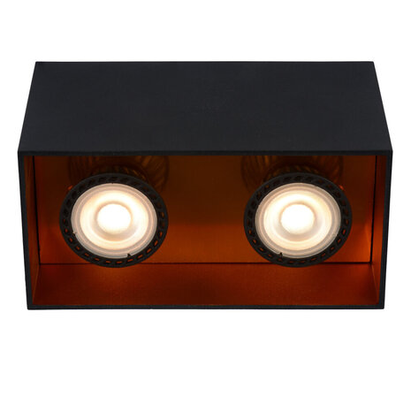 Lucide BIDO - Plafondspot - 2xGU10 - Zwart