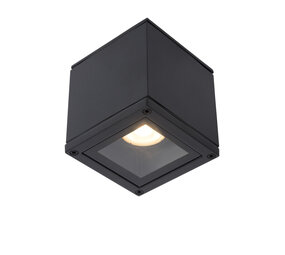 Lucide AVEN - Plafondspot Badkamer - 1xGU10 - IP65 - Zwart Lucide AVEN - Plafondspot Badkamer - 1xGU10 - IP65 - Zwart