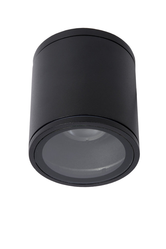 Lucide AVEN - Plafondspot Badkamer - Ø 9 cm - 1xGU10 (MR16) - IP65 - Zwart