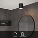 Lucide AVEN - Plafondspot Badkamer - Ø 9 cm - 1xGU10 (MR16) - IP65 - Zwart