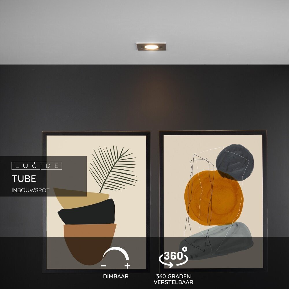 Lucide TUBE - Inbouwspot - 1xGU10 - Mat chroom Lucide TUBE - Inbouwspot - 1xGU10 - Mat chroom