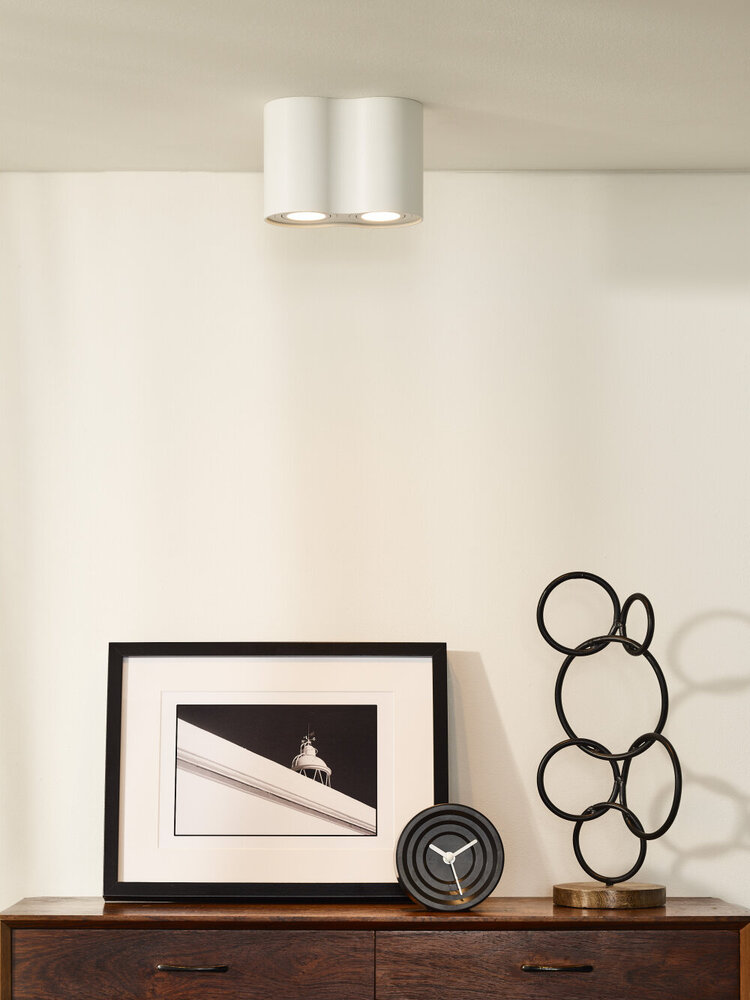 Lucide TUBE - Plafondspot - 2xGU10 - Wit Lucide TUBE - Plafondspot - 2xGU10 - Wit