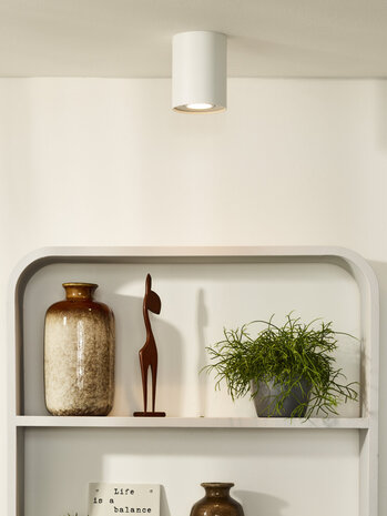 Lucide TUBE - Plafondspot - Ø 9,6 cm - 1xGU10 - Wit Lucide TUBE - Plafondspot - Ø 9,6 cm - 1xGU10 - Wit