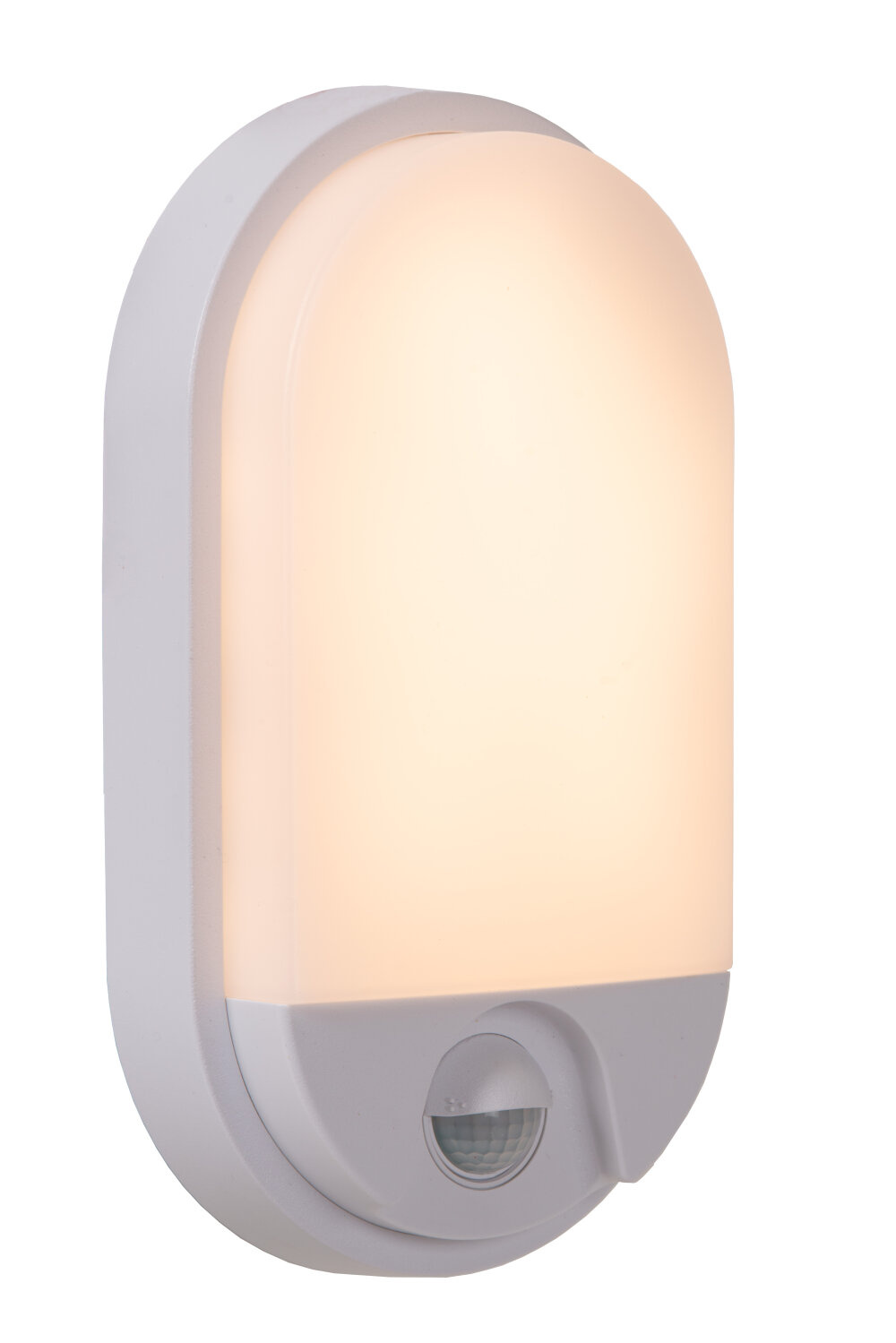 Lucide HUPS IR - Wandlamp Binnen/Buiten - LED - 1x10W 3000K - IP54 - Beweging & dag/nacht sensor - Wit