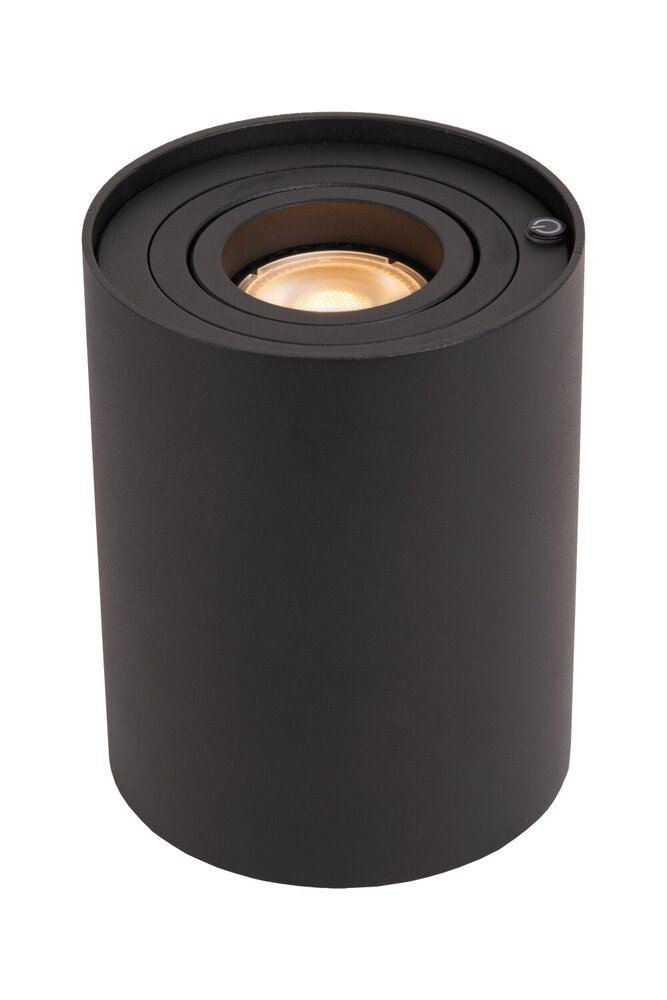 Lucide TUBE - Tafellamp - Ø 9,6 cm - LED 3 StepDim - GU10 (MR16) - 1x5W 2700K - Zwart