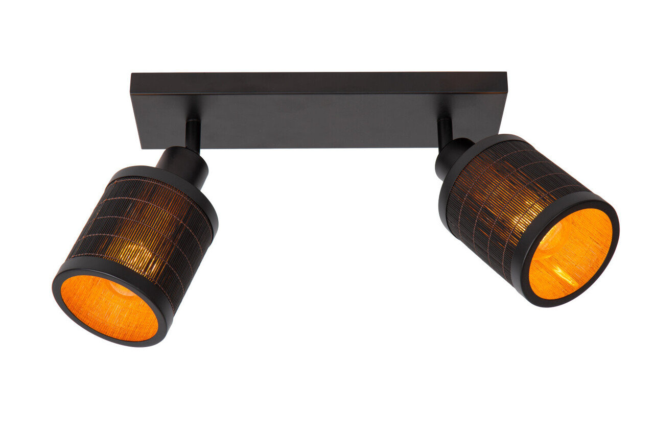 Lucide TAGALOG - Plafondspot - 2xE27 - Zwart Lucide TAGALOG - Plafondspot - 2xE27 - Zwart