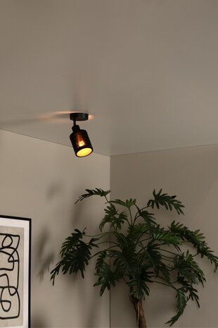 Lucide TAGALOG - Plafondspot - Ø 10 cm - 1xE27 - Zwart Lucide TAGALOG - Plafondspot - Ø 10 cm - 1xE27 - Zwart