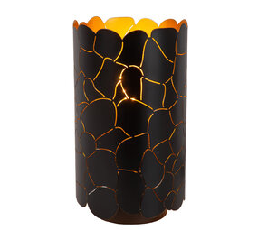 Lucide ALMELO - Tafellamp - Ø 15 cm - 1xE27 - Zwart