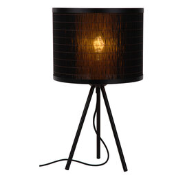 Lucide TAGALOG - Tafellamp - Ø 26 cm - 1xE27 - Zwart