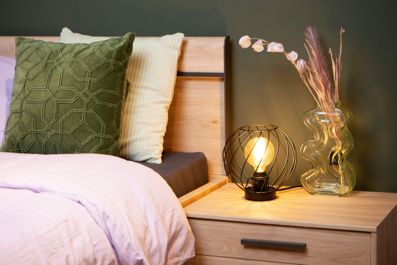 Lucide DANZA - Tafellamp - Ø 25 cm - 1xE27 - Zwart Lucide DANZA - Tafellamp - Ø 25 cm - 1xE27 - Zwart