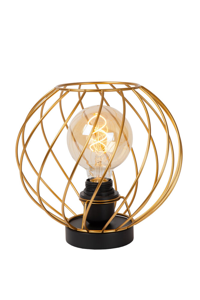 Lucide DANZA - Tafellamp - Ø 25 cm - 1xE27 - Mat Goud / Messing Lucide DANZA - Tafellamp - Ø 25 cm - 1xE27 - Mat Goud / Messing