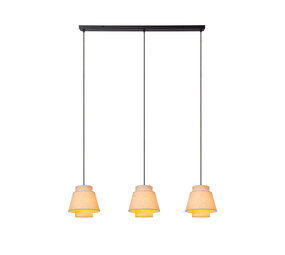 Lucide TRIBUTE - Hanglamp - 3xE27 - Beige Lucide TRIBUTE - Hanglamp - 3xE27 - Beige