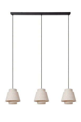 Lucide TRIBUTE - Hanglamp - 3xE27 - Beige Lucide TRIBUTE - Hanglamp - 3xE27 - Beige