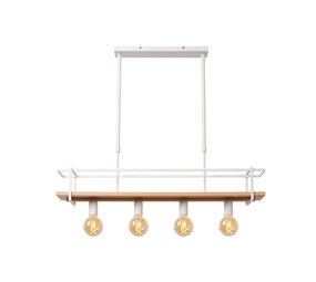 Lucide MILONGA - Hanglamp - 4xE27 - Wit Lucide MILONGA - Hanglamp - 4xE27 - Wit