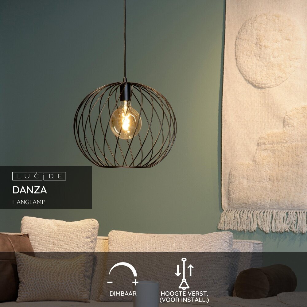 Lucide DANZA - Hanglamp - Ø 40 cm - 1xE27 - Zwart Lucide DANZA - Hanglamp - Ø 40 cm - 1xE27 - Zwart