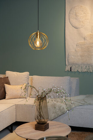 Lucide DANZA - Hanglamp - Ø 25 cm - 1xE27 - Mat Goud / Messing Lucide DANZA - Hanglamp - Ø 25 cm - 1xE27 - Mat Goud / Messing