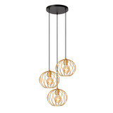 Lucide DANZA - Hanglamp - Ø 50 cm - 3xE27 - Mat Goud / Messing Lucide DANZA - Hanglamp - Ø 50 cm - 3xE27 - Mat Goud / Messing