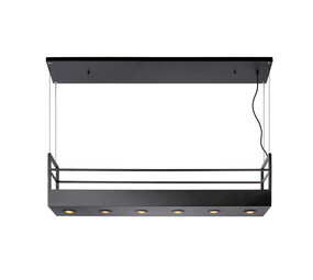 Lucide MIRAVELLE - Hanglamp - 6xGU10 - Zwart Lucide MIRAVELLE - Hanglamp - 6xGU10 - Zwart