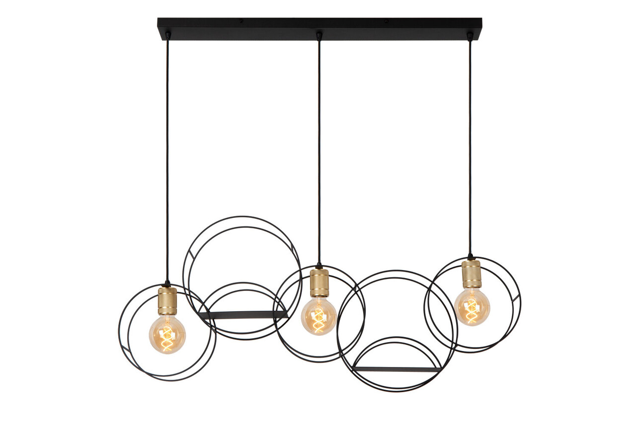 Lucide CIRCLE - Hanglamp - 3xE27 - Zwart Lucide CIRCLE - Hanglamp - 3xE27 - Zwart