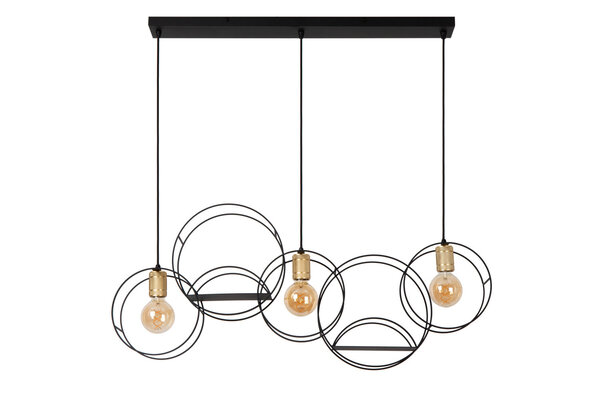 Lucide CIRCLE - Hanglamp - 3xE27 - Zwart Lucide CIRCLE - Hanglamp - 3xE27 - Zwart