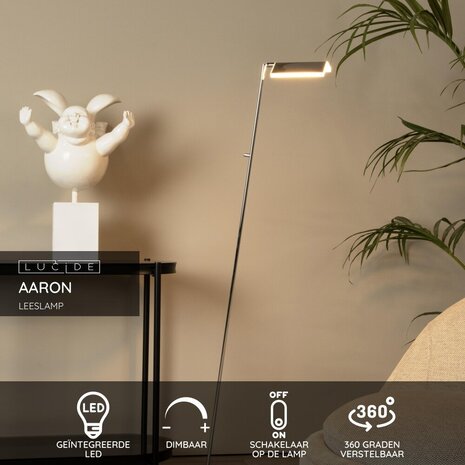 Lucide AARON - Leeslamp - LED Dimb. - CCT - 1x12W 2700K/4000K - Mat Goud / Messing Lucide AARON - Leeslamp - LED Dimb. - CCT - 1x12W 2700K/4000K - Mat Goud / Messing