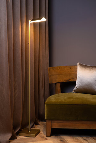 Lucide AARON - Leeslamp - LED Dimb. - CCT - 1x12W 2700K/4000K - Mat Goud / Messing Lucide AARON - Leeslamp - LED Dimb. - CCT - 1x12W 2700K/4000K - Mat Goud / Messing