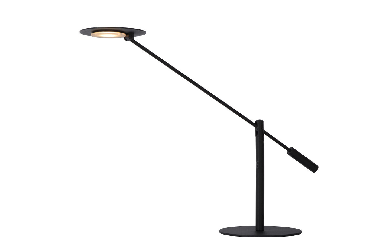 Lucide ANSELMO - Bureaulamp - Ø 18 cm - LED Dimb. - 1x9W 3000K - Zwart