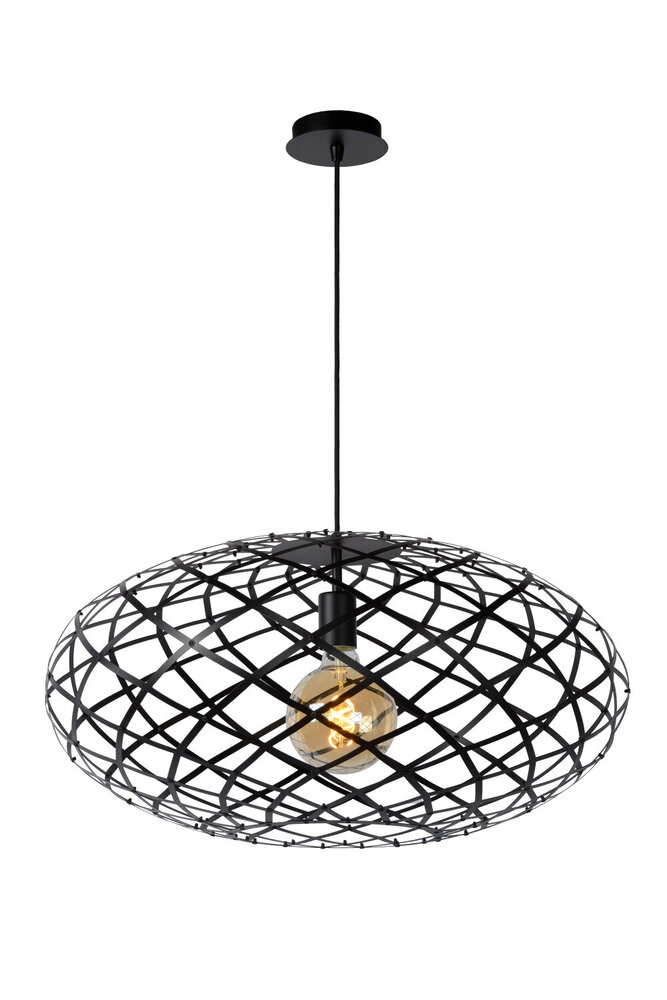 Lucide WOLFRAM - Hanglamp - Ø 65 cm - 1xE27 - Zwart Lucide WOLFRAM - Hanglamp - Ø 65 cm - 1xE27 - Zwart