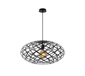 Lucide WOLFRAM - Hanglamp - Ø 65 cm - 1xE27 - Zwart Lucide WOLFRAM - Hanglamp - Ø 65 cm - 1xE27 - Zwart