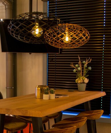 Lucide WOLFRAM - Hanglamp - Ø 65 cm - 1xE27 - Zwart Lucide WOLFRAM - Hanglamp - Ø 65 cm - 1xE27 - Zwart