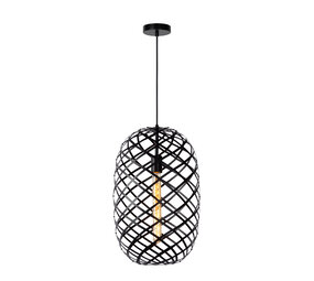 Lucide WOLFRAM - Hanglamp - Ø 32 cm - 1xE27 - Zwart Lucide WOLFRAM - Hanglamp - Ø 32 cm - 1xE27 - Zwart