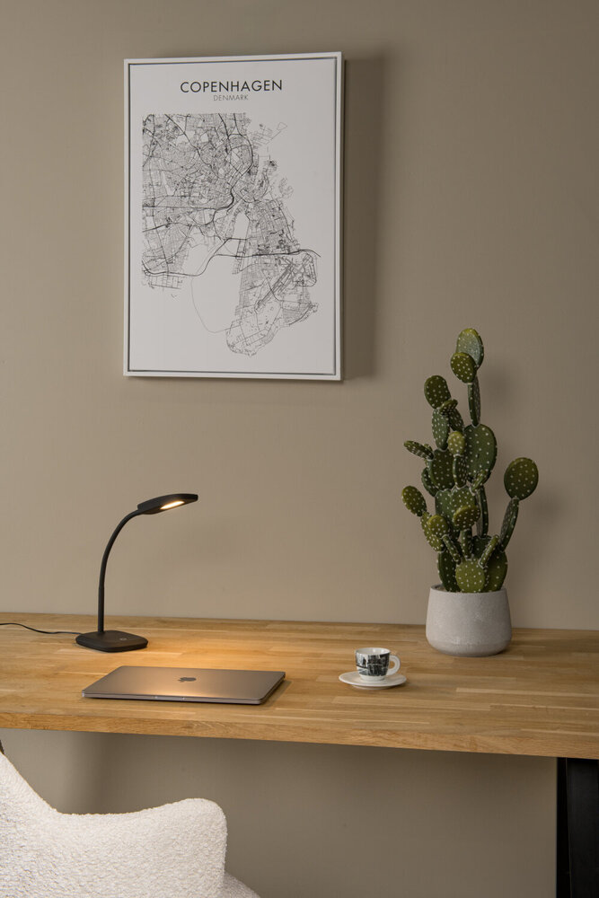 Lucide TESSA - Bureaulamp - LED Dimb. - 1x3,2W 3000K - Zwart Lucide TESSA - Bureaulamp - LED Dimb. - 1x3,2W 3000K - Zwart