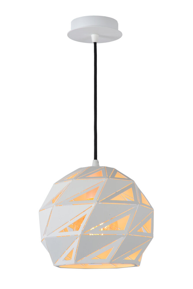Lucide MALUNGA - Hanglamp - Ø 25 cm - 1xE27 - Wit Lucide MALUNGA - Hanglamp - Ø 25 cm - 1xE27 - Wit